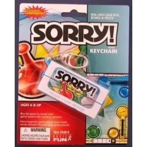 The game of Sorry! keychain!