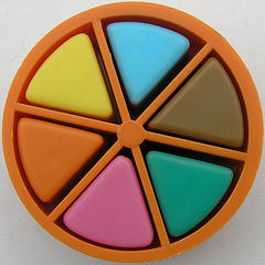 Trivial Pursuit pie: this is what it looks like when you're ready to head to the center