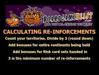 Risk board game rules: how to calculate re-inforcements.