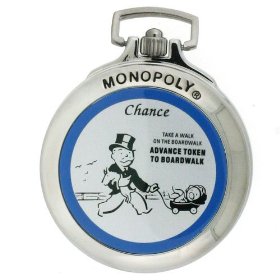 Monopoly Boardwalk pocket watch and money clip!