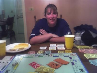 Shannon of Summerville, winning Monopoly as usual