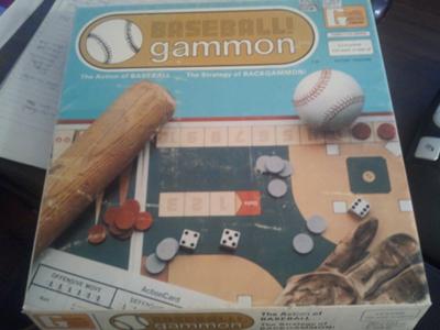 Baseball Gammon Vintage Board Game