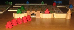 Carcassonne: The City expansion. The Gate, Walls, and a Tower