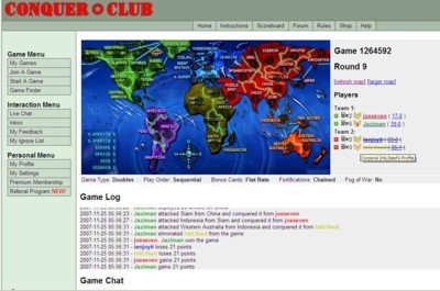 Conquer Club is an online boardgame in the Risk style.