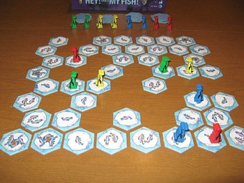 Hey! That's My Fish! Board Game Mid-game